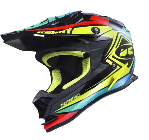 PERFORMANCE Helm Erwachsene Schwarz Neongelb Orange
